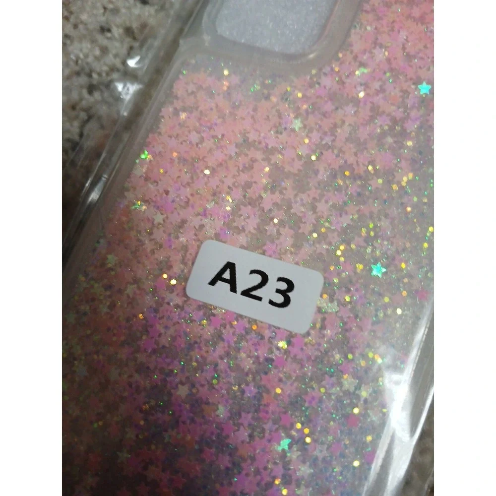 Starlight Pink Liquid Glitter Shockproof Phone Case For Samsung Galaxy A23 Bling